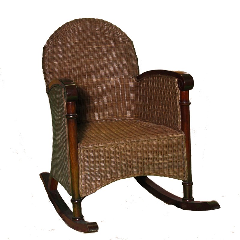 rocking chair en rotin